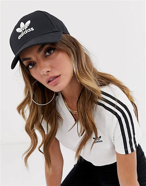 adidas Originals – Schwarze Kappe mit Kleeblatt 